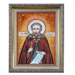 Янтарная икона Святой Максим Исповедник 15x20 см - фото