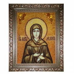 Янтарная икона Преподобная Мелания 40x60 см - фото