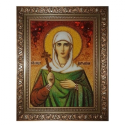 Янтарная икона Святая мученица Антонина Никейская 60x80 см - фото