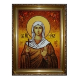 Янтарная икона Святая мученица Ника 40x60 см