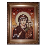 Янтарная икона Пресвятая Богородица Влахернская 80x120 см