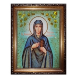Янтарная икона Святая Анастасия Узорешительница 40x60 см