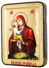 Икона Пресвятая Богородица Почаевская Греческий стиль в позолоте 13x17 см без шкатулки