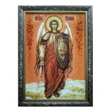 Янтарная икона Святой Архистратиг Михаил 30x40 см