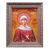 Янтарная икона Святая Праведная Елизавета 15x20 см