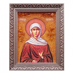 Янтарная икона Святая Праведная Елизавета 30x40 см - фото