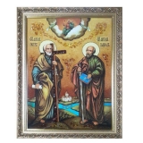 Янтарная икона Святые Апостолы Петр и Павел 60x80 см