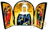 Икона под старину Святая мученица Валерия Палестинская Складень тройной 14x10 см