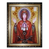 Янтарная икона Пресвятая Богородица Неупиваемая Чаша 60x80 см