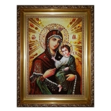 Янтарная икона Пресвятая Богородица Смоленская 15x20 см