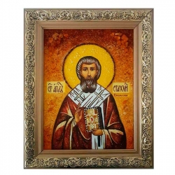 Янтарная икона Святой Апостол Стахий 15x20 см - фото