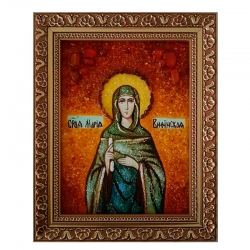 Янтарная икона Святая Мария Вифинская 60x80 см - фото