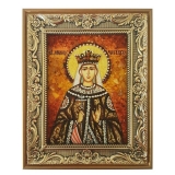 Янтарная икона Святая Милица Сербская 40x60 см