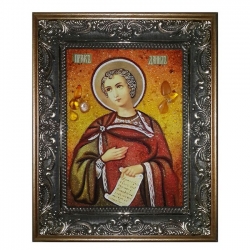 Янтарная икона Святой пророк Даниил 60x80 см - фото