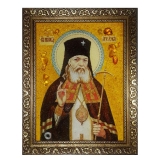 Янтарная икона Святитель и Целитель Лука Крымский 40x60 см
