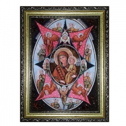 Янтарная икона Пресвятая Богородица Неопалимая Купина 80x120 см - фото
