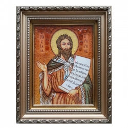 Янтарная икона Святой пророк Илия 40x60 см - фото