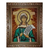 Янтарная икона Святая Серафима Римская 60x80 см
