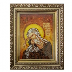 Янтарная икона Святой Симеон Богоприемец 60x80 см - фото
