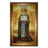 Янтарная икона Преподобный Иосиф Волоколамский 80x120 см