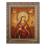 Янтарная икона Святая мученица Пелагея 30x40 см