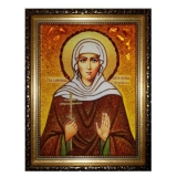Янтарная икона Святая блаженная Ксения Петербургская 80x120 см
