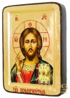 Икона Господь Вседержитель Греческий стиль в позолоте 13x17 см без шкатулки