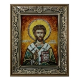 Янтарная икона Святой Праведный Лазарь 60x80 см