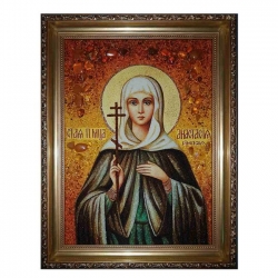 Янтарная икона Святая мученица Анастасия Римская 15x20 см - фото