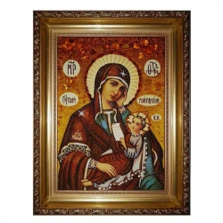 Янтарная икона Пресвятая Богородица Утоли моя печали 80x120 см - фото