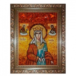 Янтарная икона Святая мученица Валерия 80x120 см - фото