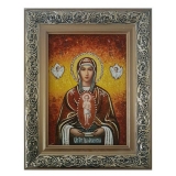 Янтарная икона Пресвятая Богородица Албазинская 30x40 см