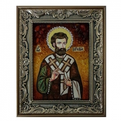 Янтарная икона Святой Апостол Варнава 60x80 см - фото