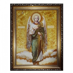 Янтарная икона Святой Архангел Гавриил 80x120 см - фото