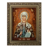 Янтарная икона Святая мученица Зоя 30x40 см