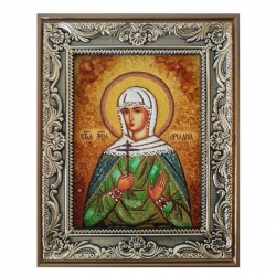 Янтарная икона Святая Ариадна 80x120 см - фото