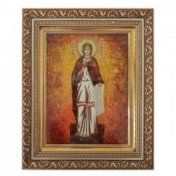 Янтарная икона Святая мученица Антонина Никейская 80x120 см - фото