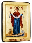 Икона Покров Пресвятой Богородицы Муромские Греческий стиль в позолоте 13x17 см без шкатулки