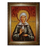 Янтарная икона Святая Матрона Московская 40x60 см