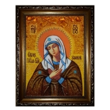 Янтарная икона Божия Матерь Умиление 80x120 см