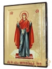 Икона Пресвятая Богородица Нерушимая стена в позолоте Греческий стиль 13x17 см