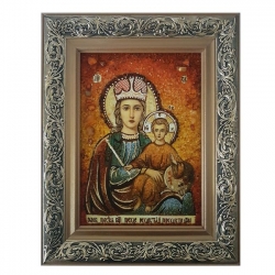 Янтарная икона Пресвятая Богородица Прежде Рождества 30x40 см - фото