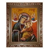 Янтарная икона Пресвятая Богородица Неустанная помощь 40x60 см