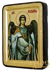 Икона Святой Архангел Михаил Греческий стиль в позолоте 17x23 см - фото