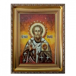 Янтарная икона Святитель Григорий Богослов 40x60 см - фото
