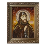 Янтарная икона Преподобный Вениамин Печерский 60x80 см
