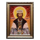 Янтарная икона Святой равноапостольный князь Владимир 40x60 см