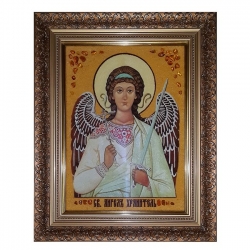 Янтарная икона Святой Ангел Хранитель 80x120 см - фото
