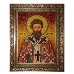 Янтарная икона Святитель Дионисий 40x60 см - фото