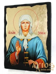 Икона под старину Святая блаженная Ксения Петербургская с позолотой 30x42 см - фото